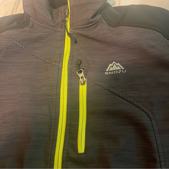 Snozu Hoodie Boys Large Gray Performance Full Zip Pockets Lightweight Casual - Picture 4 of 8